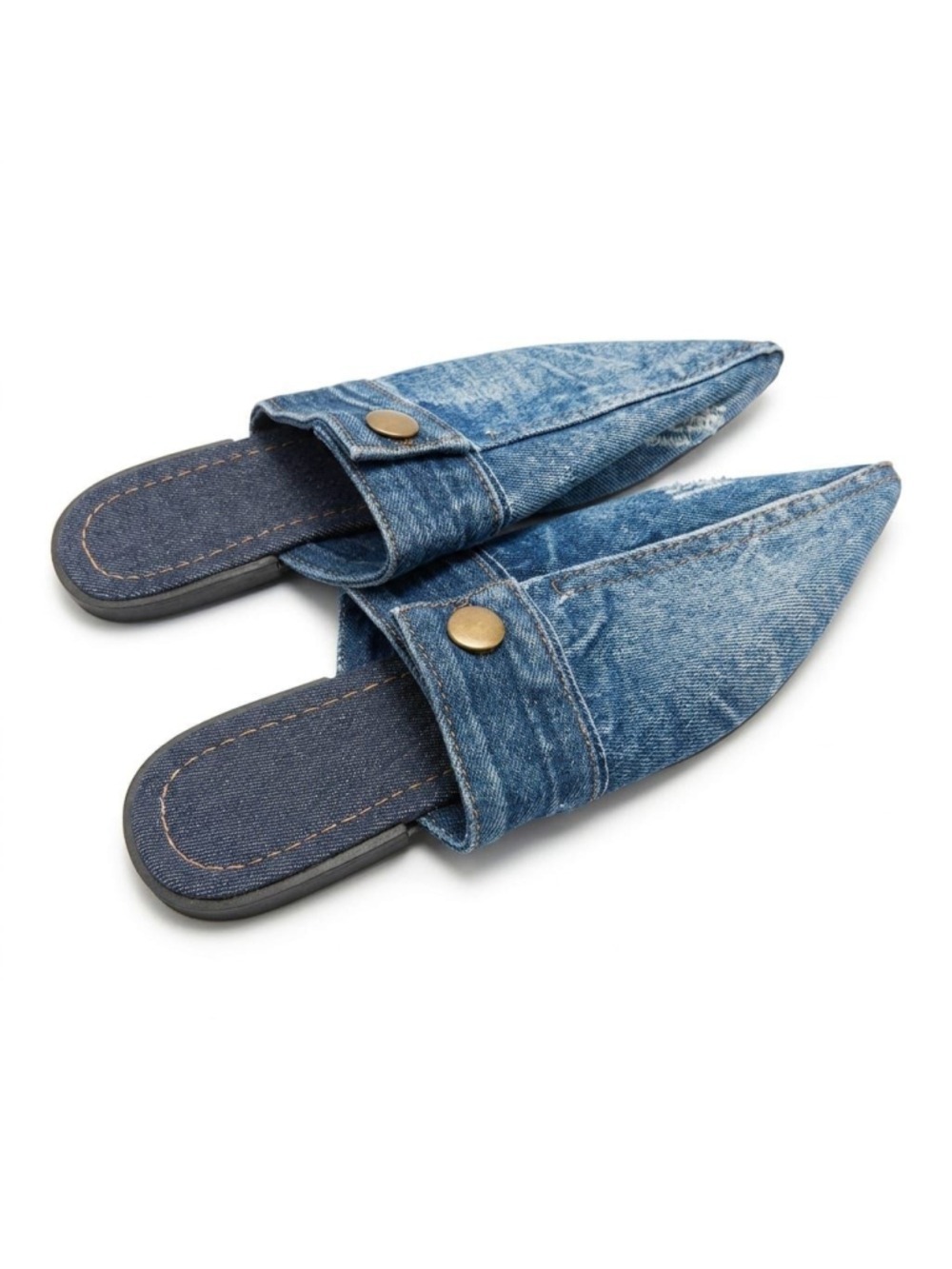 Jean slip on sandals